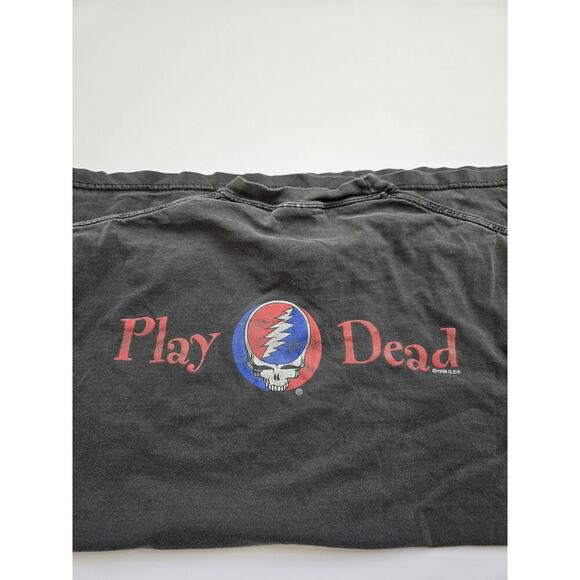 Grateful Dead T Shirt Hanes Heavyweight PLAY DEAD 1999 BLACK Fader Medium - Picture 7 of 13